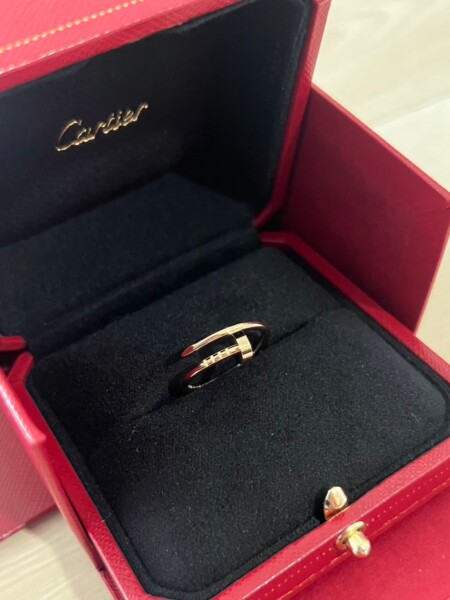 รับ Cartier แหวนตะปูบาง สีRose Gold 27 1000055276